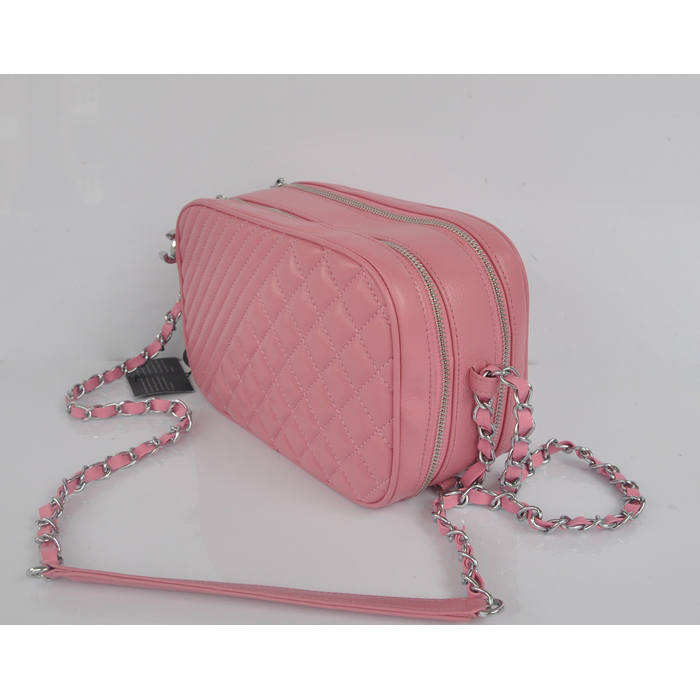 2014 Chanel Shoulder Bag Sheepskin Leather A5811 Pink