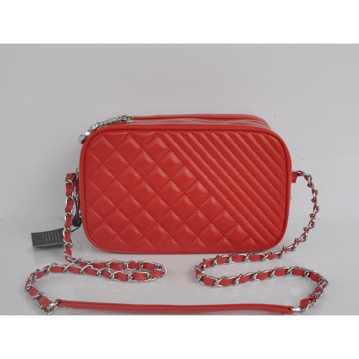 2014 Chanel Shoulder Bag Sheepskin Leather A5811 Red