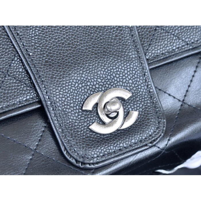 2014 Chanel Shoulder Bag in Calfskin Leather A94742 Black