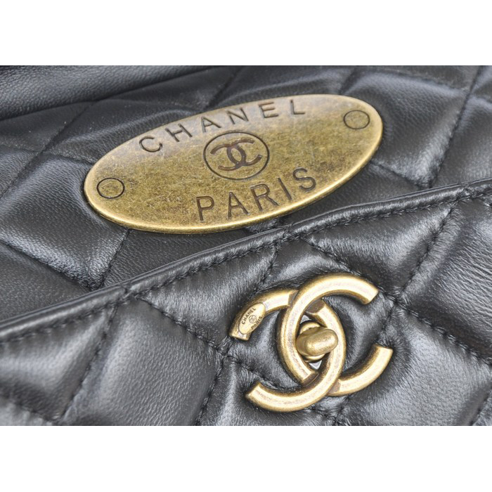 2014 Chanel Shoulder Bag in Sheepskin Leather A49331 Black