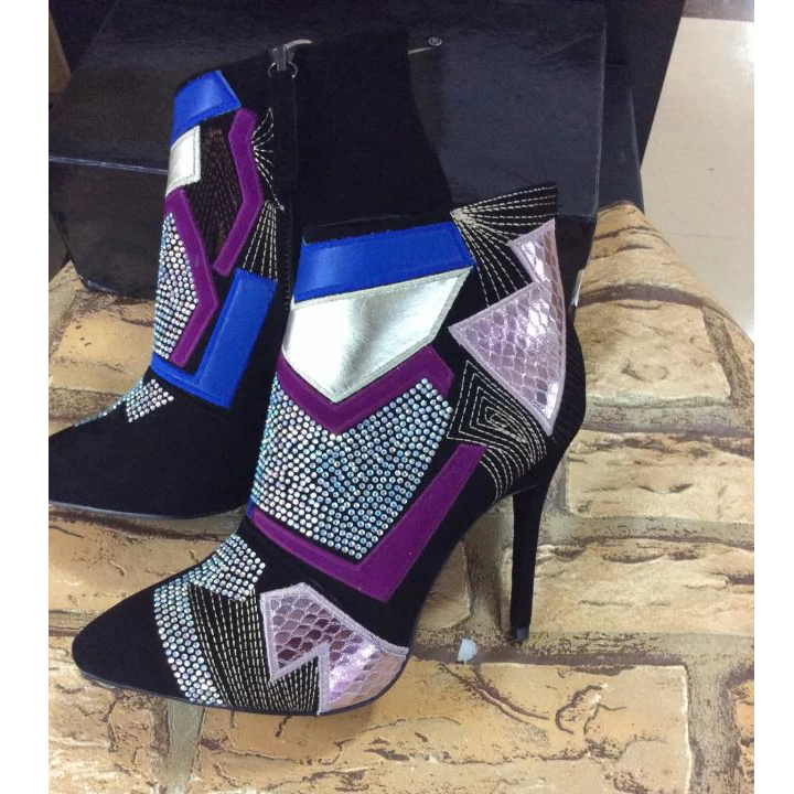 2014 Giuseppe Zanotti Winter imported diamond high-heeled short boots