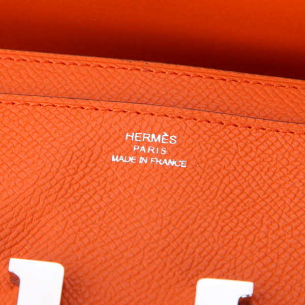 2014 Hermes Constance Long Wallets Original Calfskin Leather A909 Orange