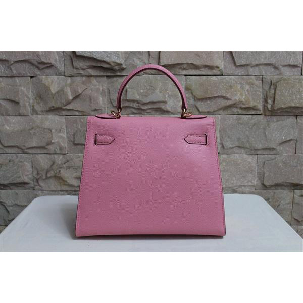 2014 Hermes Kelly 28cm Epsom Leather Bag Pink with Gold hardware