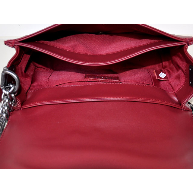 2014 LE Boy Chanel A67949 Claret Flap Shoulder Bag in Calfskin Leather