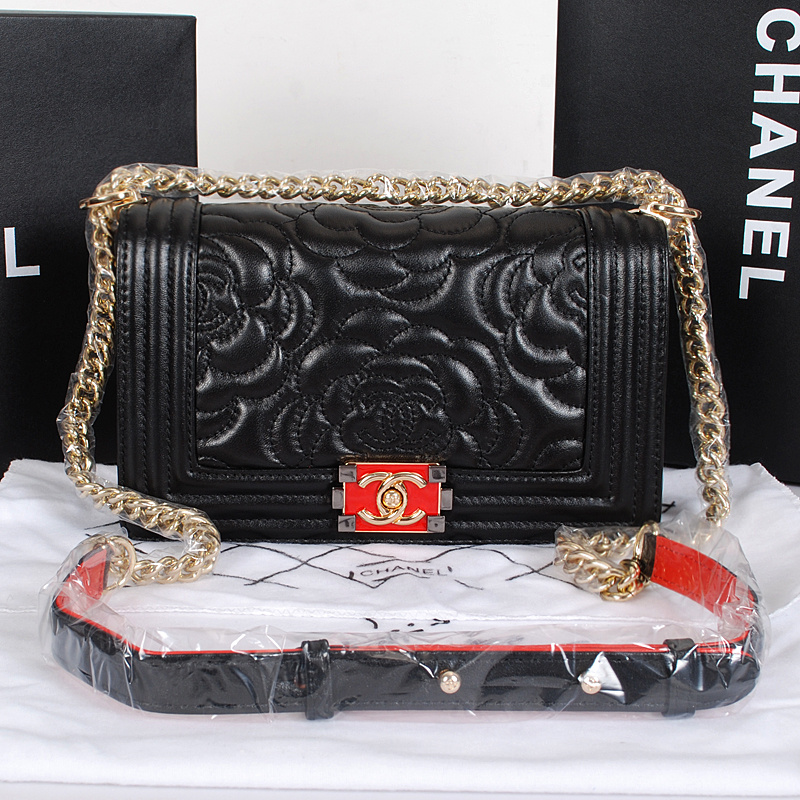 2014 Le Boy Chanel Flap Shoulder Bag Original Leather A68915 Black