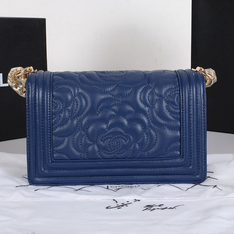 2014 Le Boy Chanel Flap Shoulder Bag Original Leather A68915 Blue