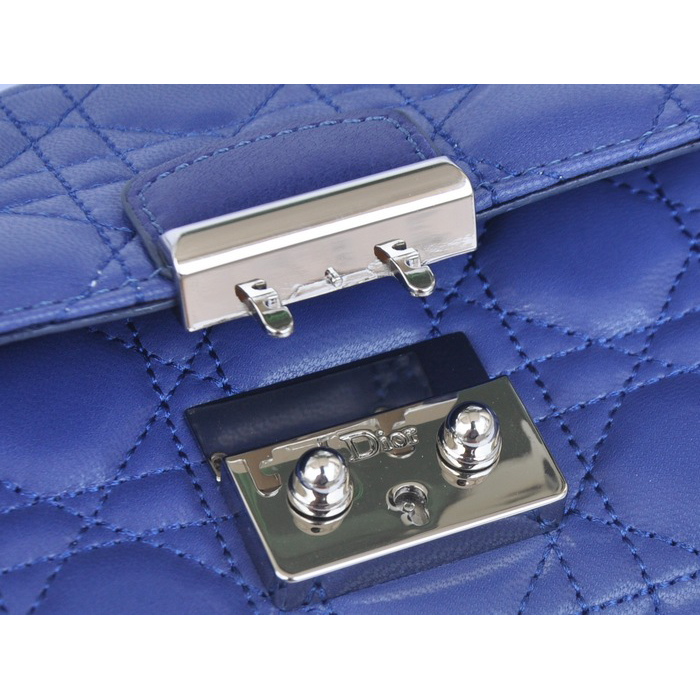 2014 Miss Dior Original leather wallet 3401 in Royalblue