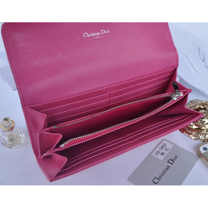 2014 Miss Dior Original leather wallet 3402 in Peach