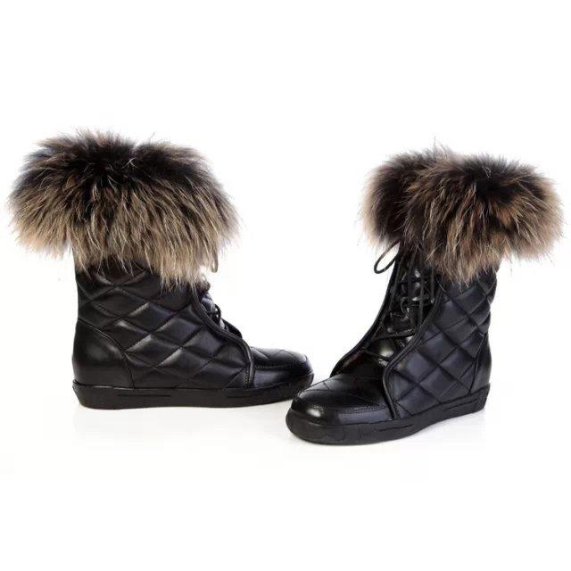 2014 New Arrivals Chanel Winter Fox fur snow boots