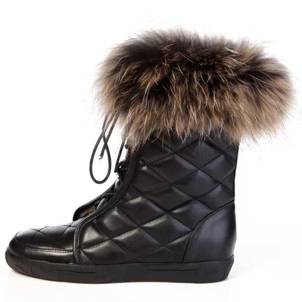 2014 New Arrivals Chanel Winter Fox fur snow boots