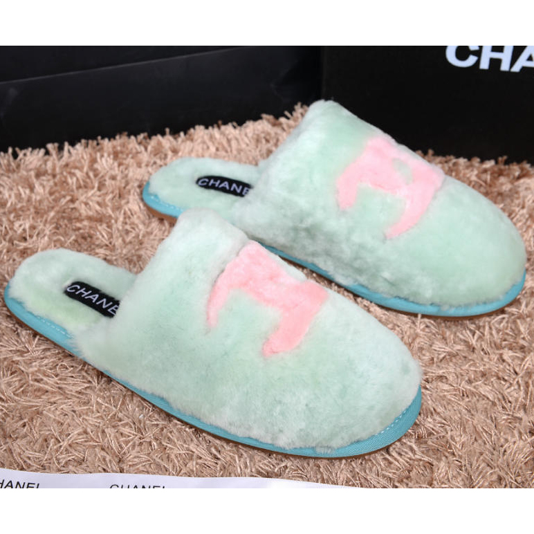 2014 New Arrivals Chanel Winter Plush slippers shoes