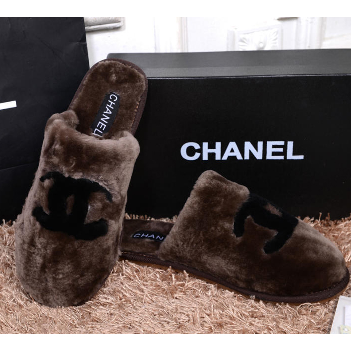 2014 New Arrivals Chanel Winter Plush slippers shoes