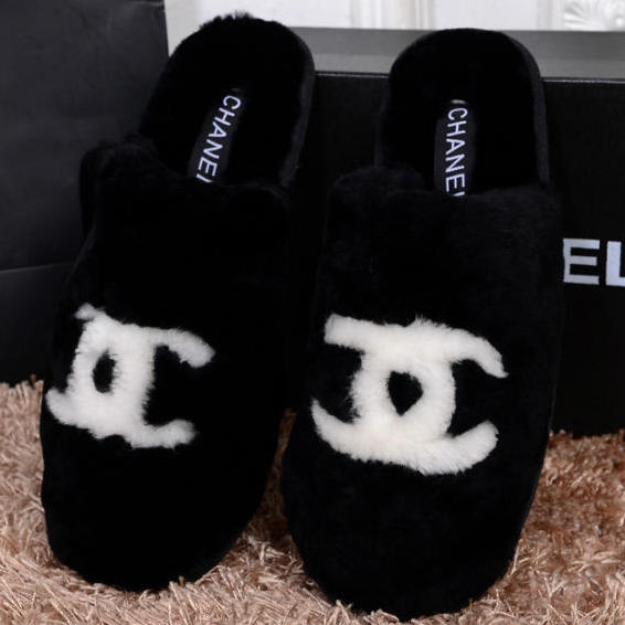 2014 New Arrivals Chanel Winter Plush slippers shoes