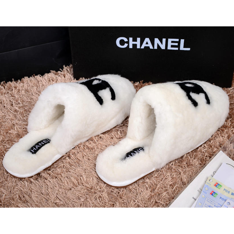 2014 New Arrivals Chanel Winter Plush slippers shoes