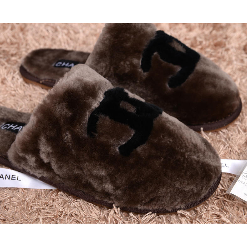 2014 New Arrivals Chanel Winter Plush slippers shoes