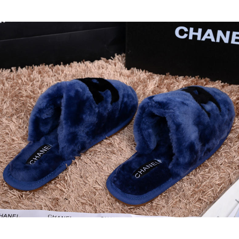 2014 New Arrivals Chanel Winter Plush slippers shoes