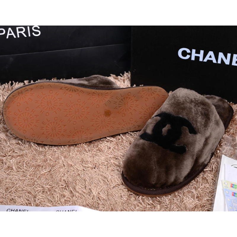 2014 New Arrivals Chanel Winter Plush slippers shoes