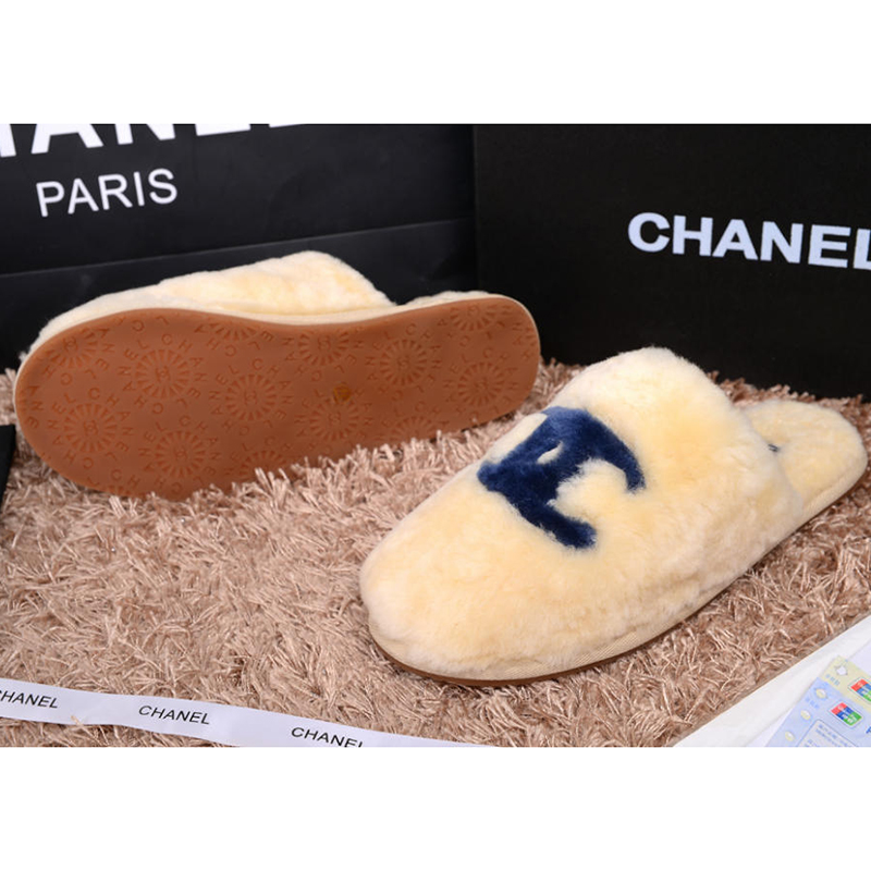 2014 New Arrivals Chanel Winter Plush slippers shoes