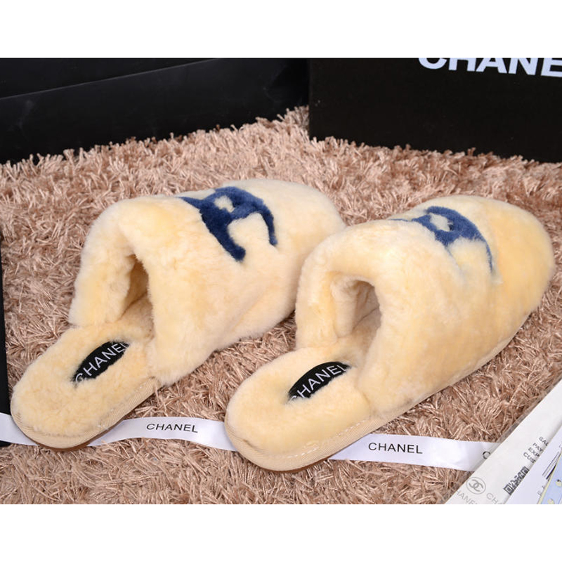 2014 New Arrivals Chanel Winter Plush slippers shoes