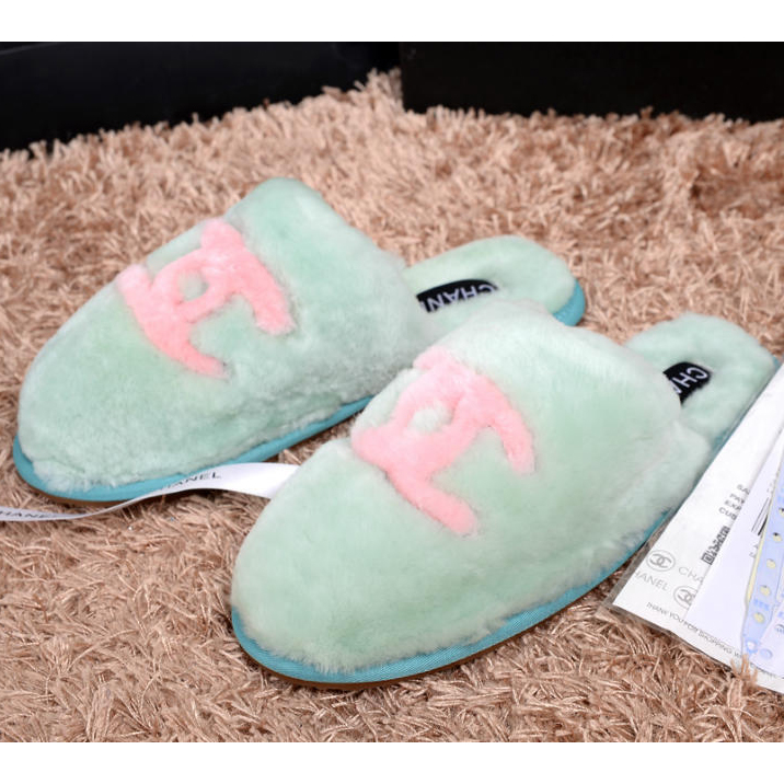 2014 New Arrivals Chanel Winter Plush slippers shoes