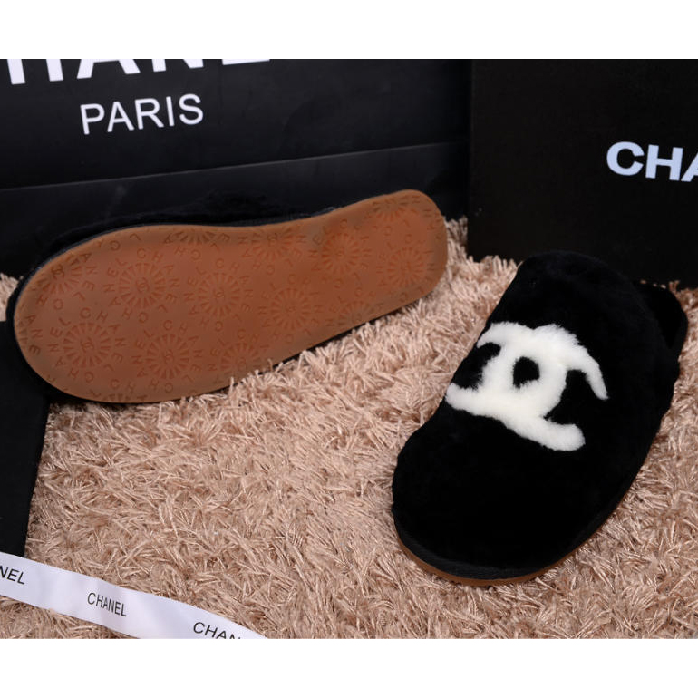 2014 New Arrivals Chanel Winter Plush slippers shoes