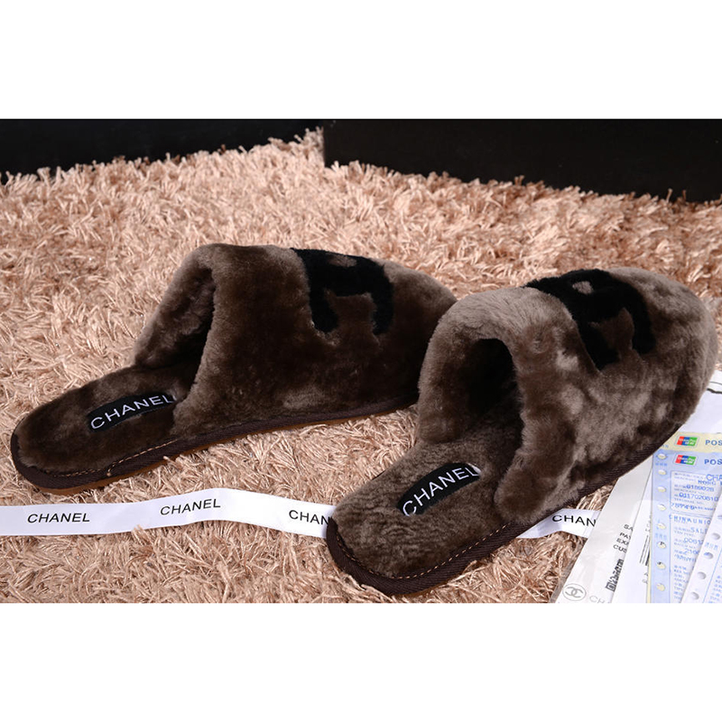 2014 New Arrivals Chanel Winter Plush slippers shoes