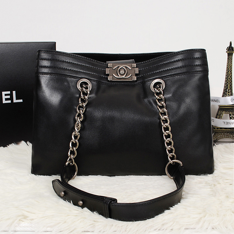 2014 Newest Boy Chanel Shoulder Bag Nappa Leather A4046 Black