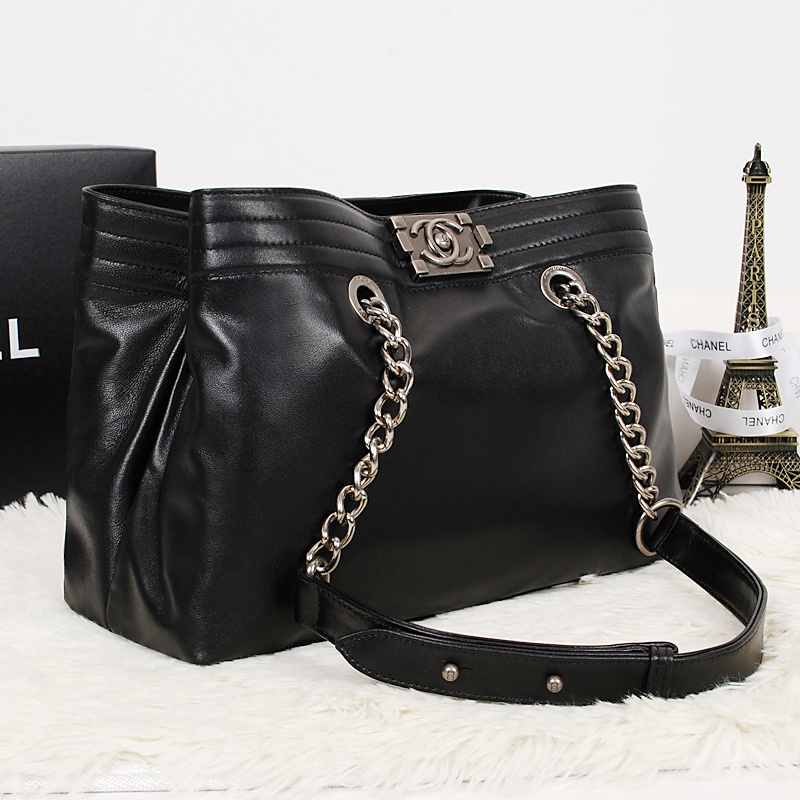 2014 Newest Boy Chanel Shoulder Bag Nappa Leather A4046 Black