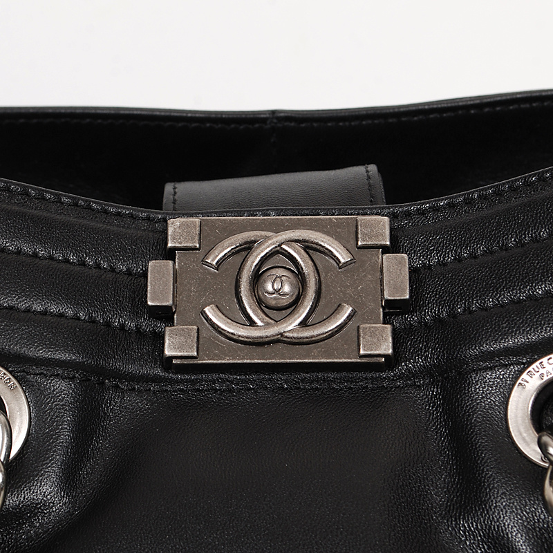 2014 Newest Boy Chanel Shoulder Bag Nappa Leather A4046 Black