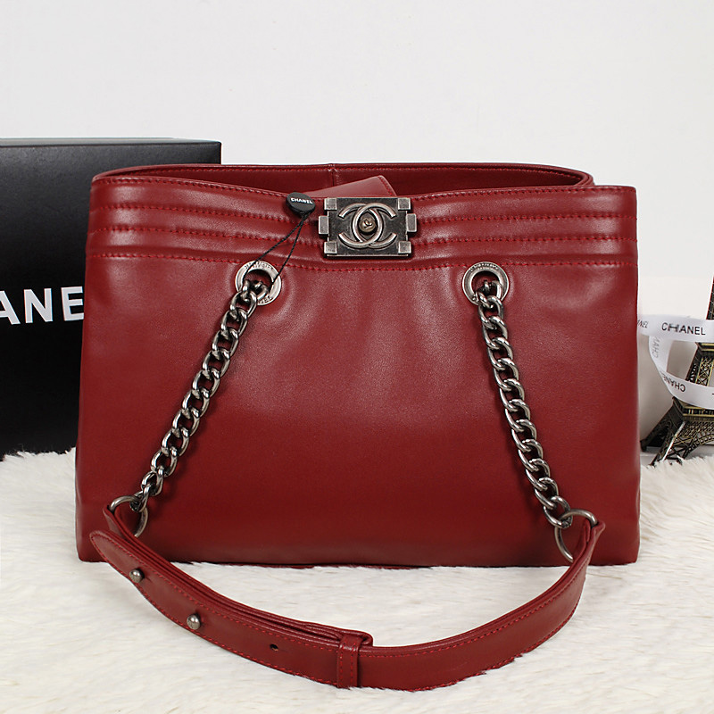 2014 Newest Boy Chanel Shoulder Bag Nappa Leather A4046 Burgundy