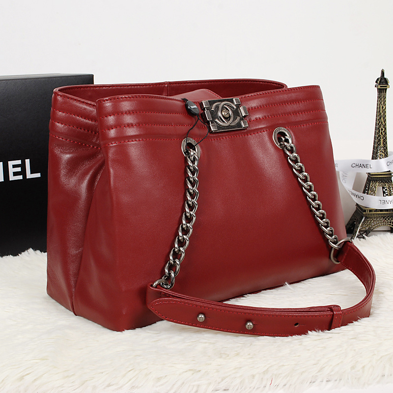 2014 Newest Boy Chanel Shoulder Bag Nappa Leather A4046 Burgundy