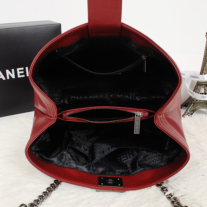 2014 Newest Boy Chanel Shoulder Bag Nappa Leather A4046 Burgundy