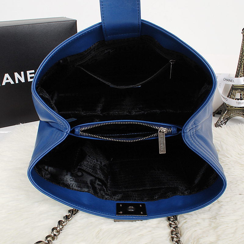 2014 Newest Boy Chanel Shoulder Bag Nappa Leather A4046 Royalblue