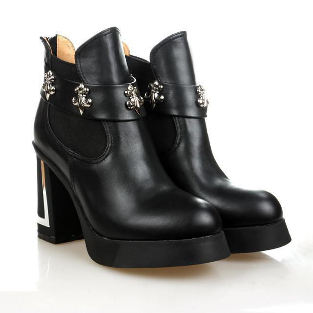 2014 chrome hearts Winter High-heeled boots