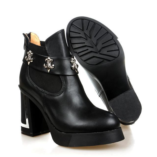 2014 chrome hearts Winter High-heeled boots