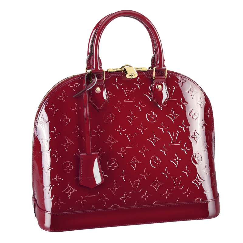 2014 louis vuitton Alma MM LG MONOGRAM VERNIS M90025