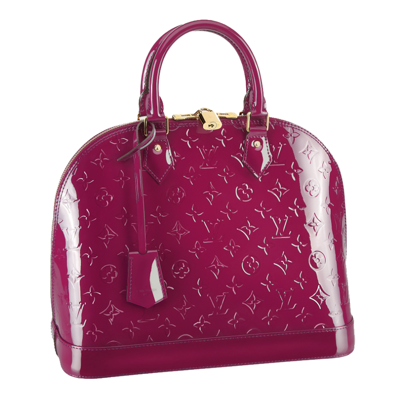 2014 louis vuitton Alma MM LG MONOGRAM VERNIS M90098