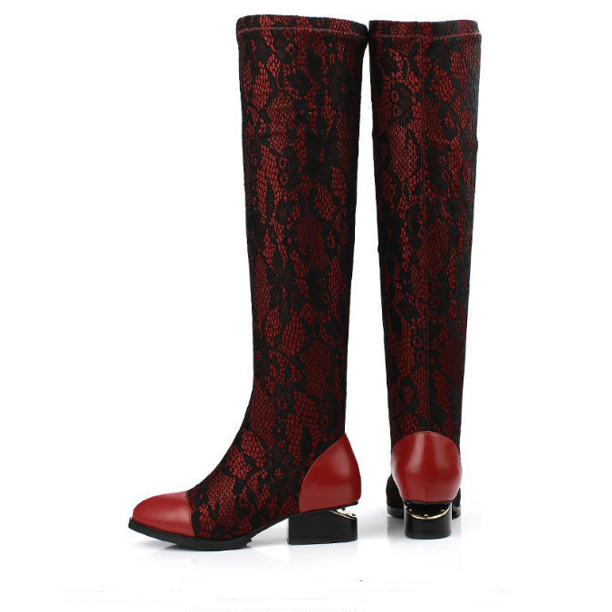 2015 Alexander women Stretch lace Boots