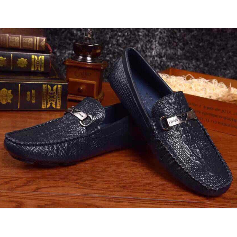 2015 Armani men Crocodile stripes shoes