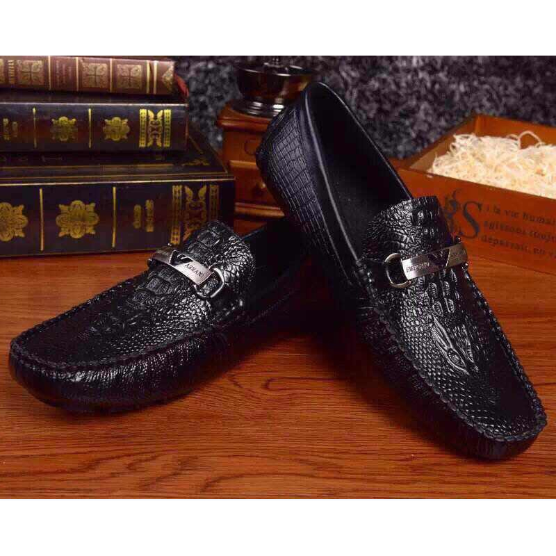 2015 Armani men Crocodile stripes shoes