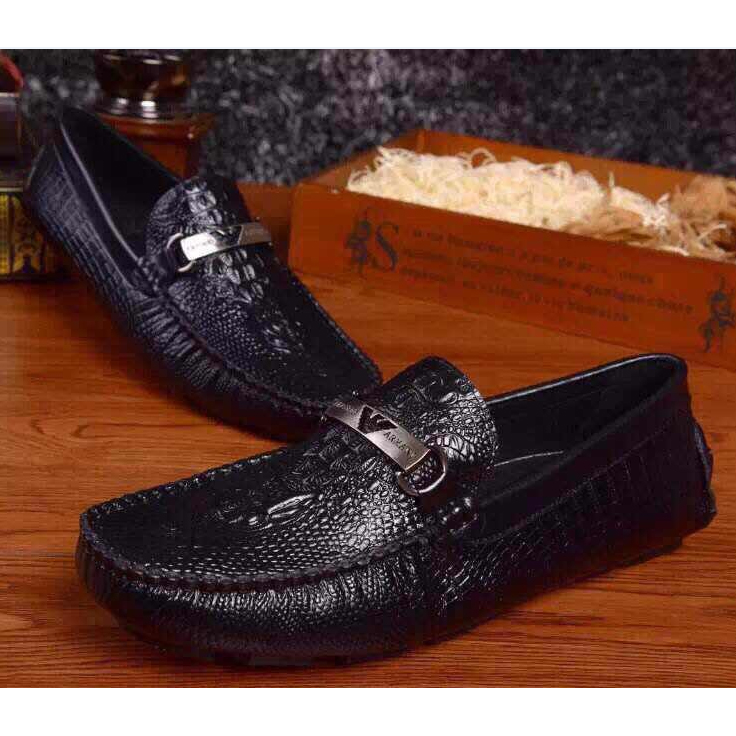 2015 Armani men Crocodile stripes shoes