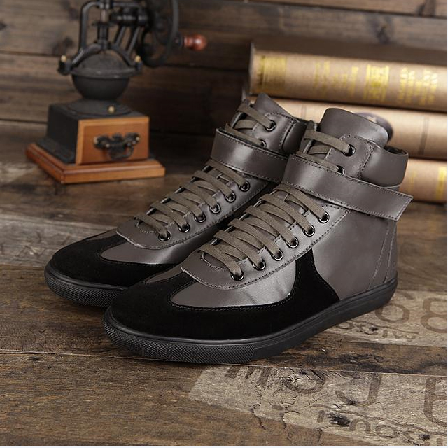 2015 Burberry men Nubuck high-top casual Boots