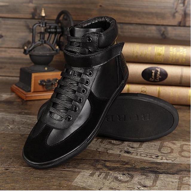 2015 Burberry men Nubuck high-top casual Boots