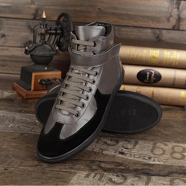 2015 Burberry men Nubuck high-top casual Boots