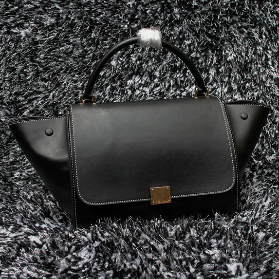 2015 Celine Trapeze Bag Original Leather C3345 Black