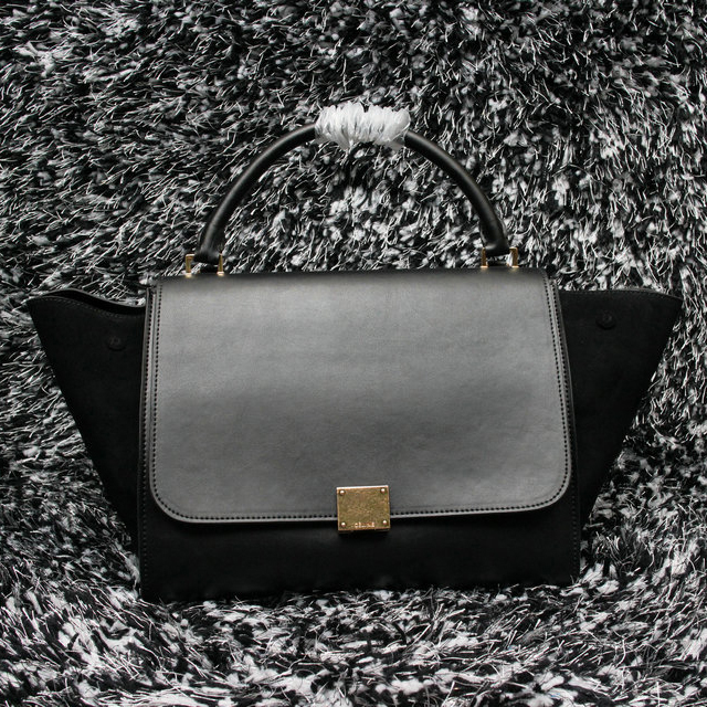 2015 Celine Trapeze Bag Original Leather C3345 Black