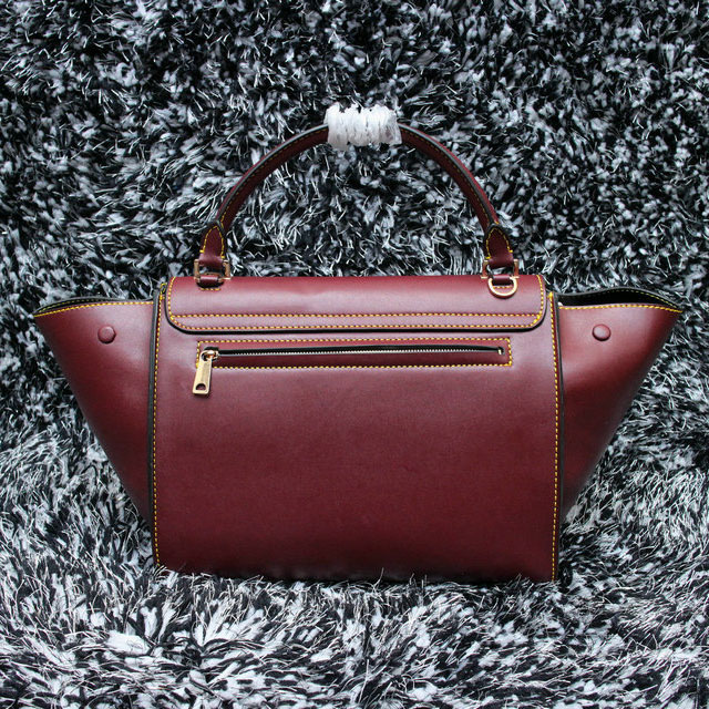 2015 Celine Trapeze Bag Original Leather C3345 Burgundy