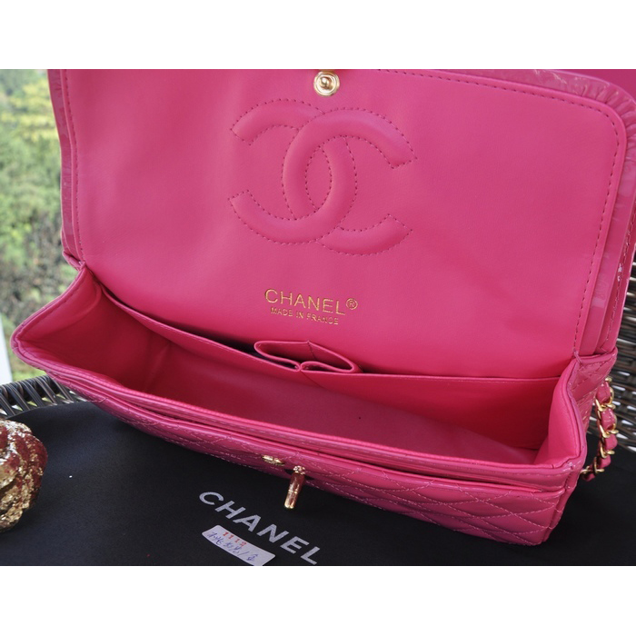 2015 Chanel 2.55 Series Bags Rose Patent Leather 1112 Gold