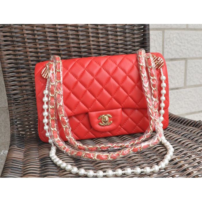 2015 Chanel 2.55 Series Bags Sheepskin Leather 1112 Red