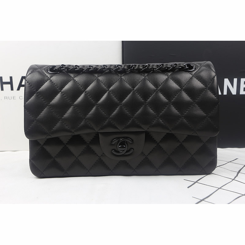 2015 Chanel 2.55 Series Flap Bag Original Sheepskin Leather 1112 Black